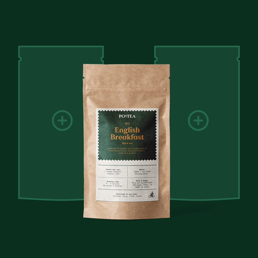 English Breakfast loose leaf tea pouch in Postea Build Your Own Box picker, black tea option