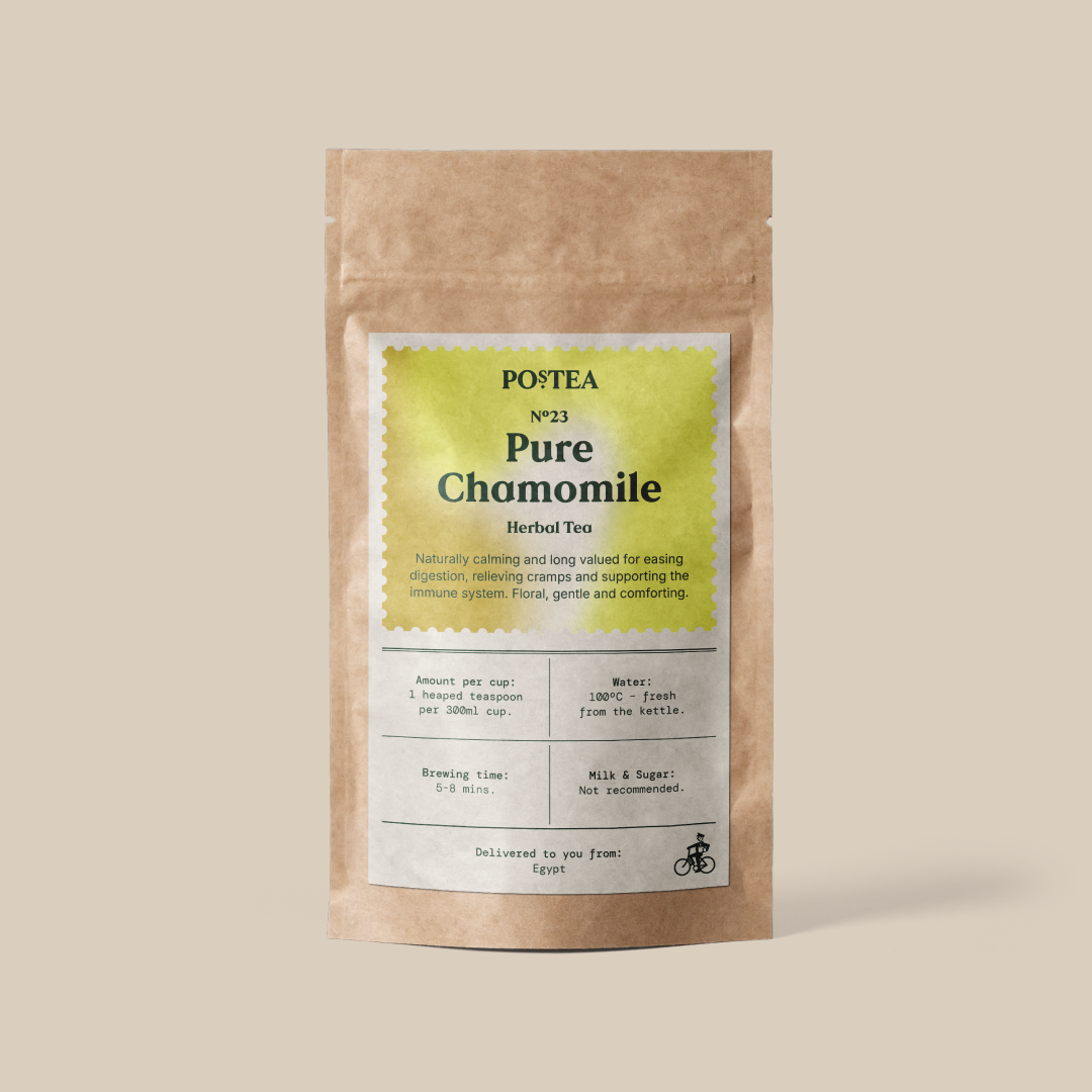 Chamomile loose leaf tea (calming, bedtime), one of Postea's loose leaf teas, delivered UK-wide