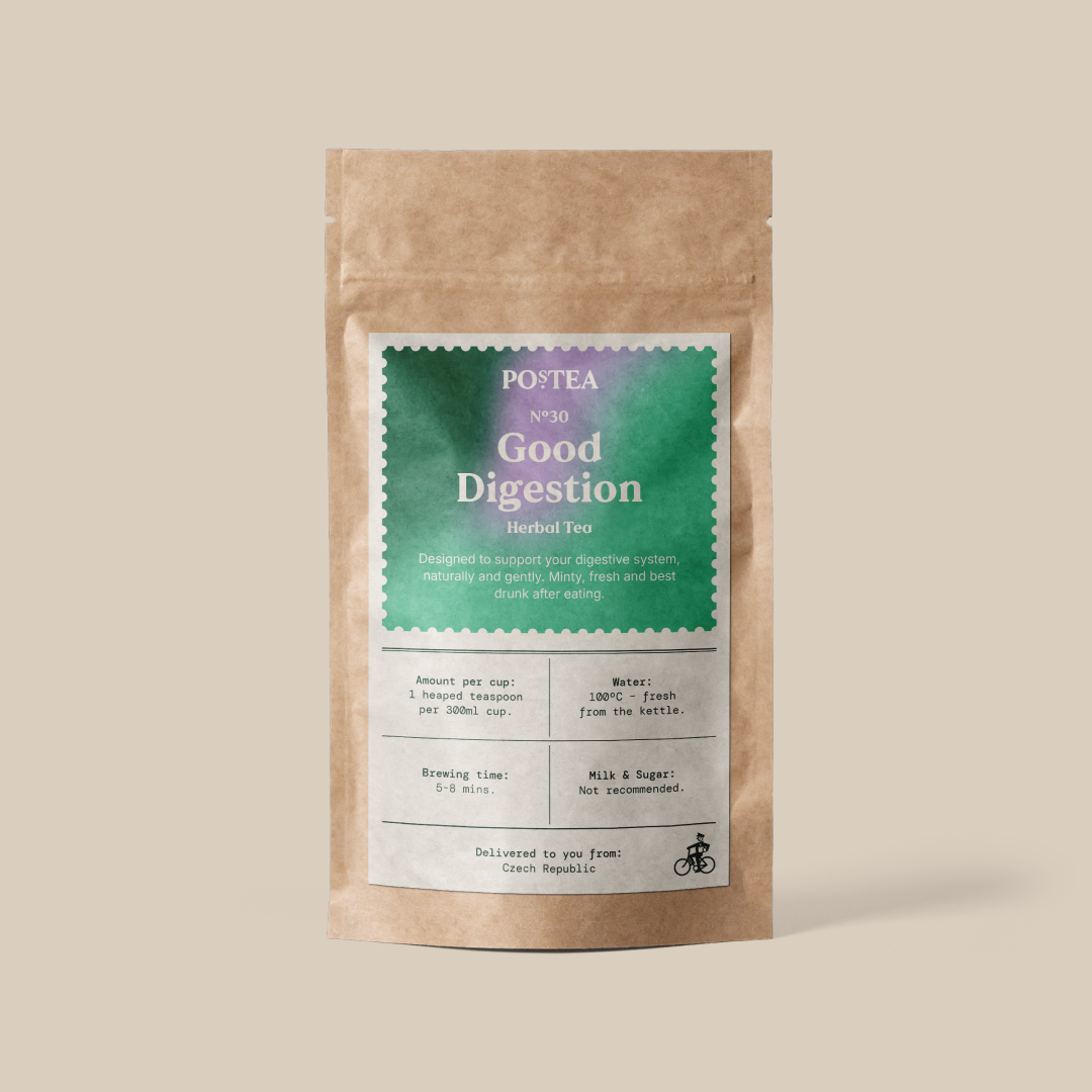 Good Digestion loose leaf tea (digestive support), from Postea's letterbox-friendly tea gift boxes