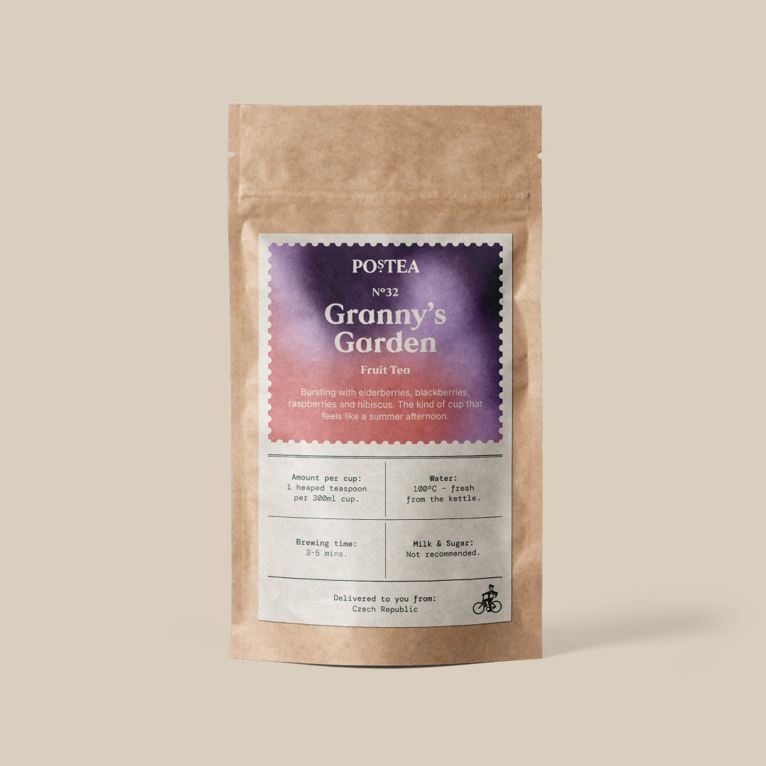 Granny's Garden loose leaf tea (fruity, nostalgic), delivered free through the letterbox by Postea