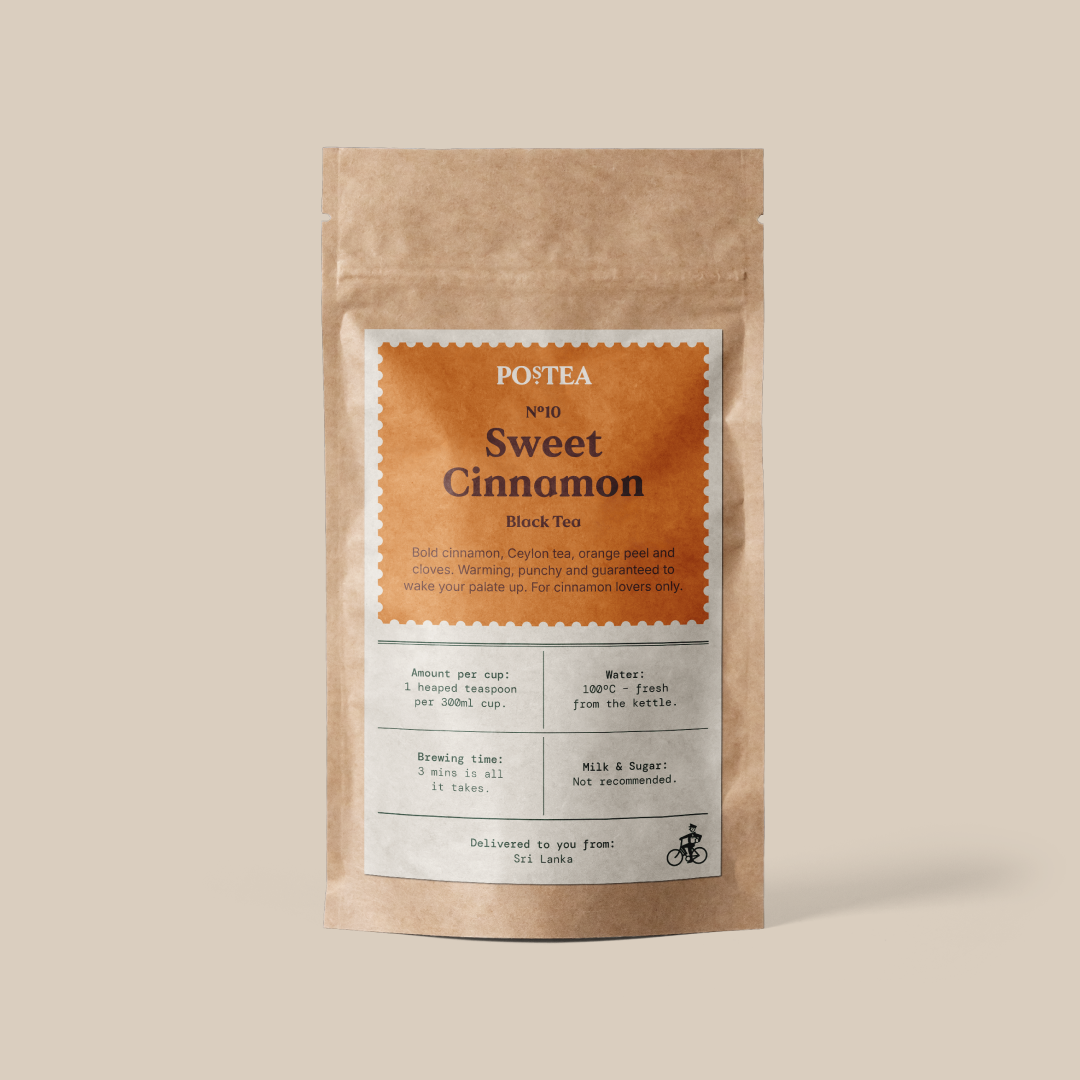 Sweet Cinnamon Spice loose leaf tea (warming, spiced), included in Postea's monthly tea subscription